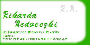 rikarda medveczki business card